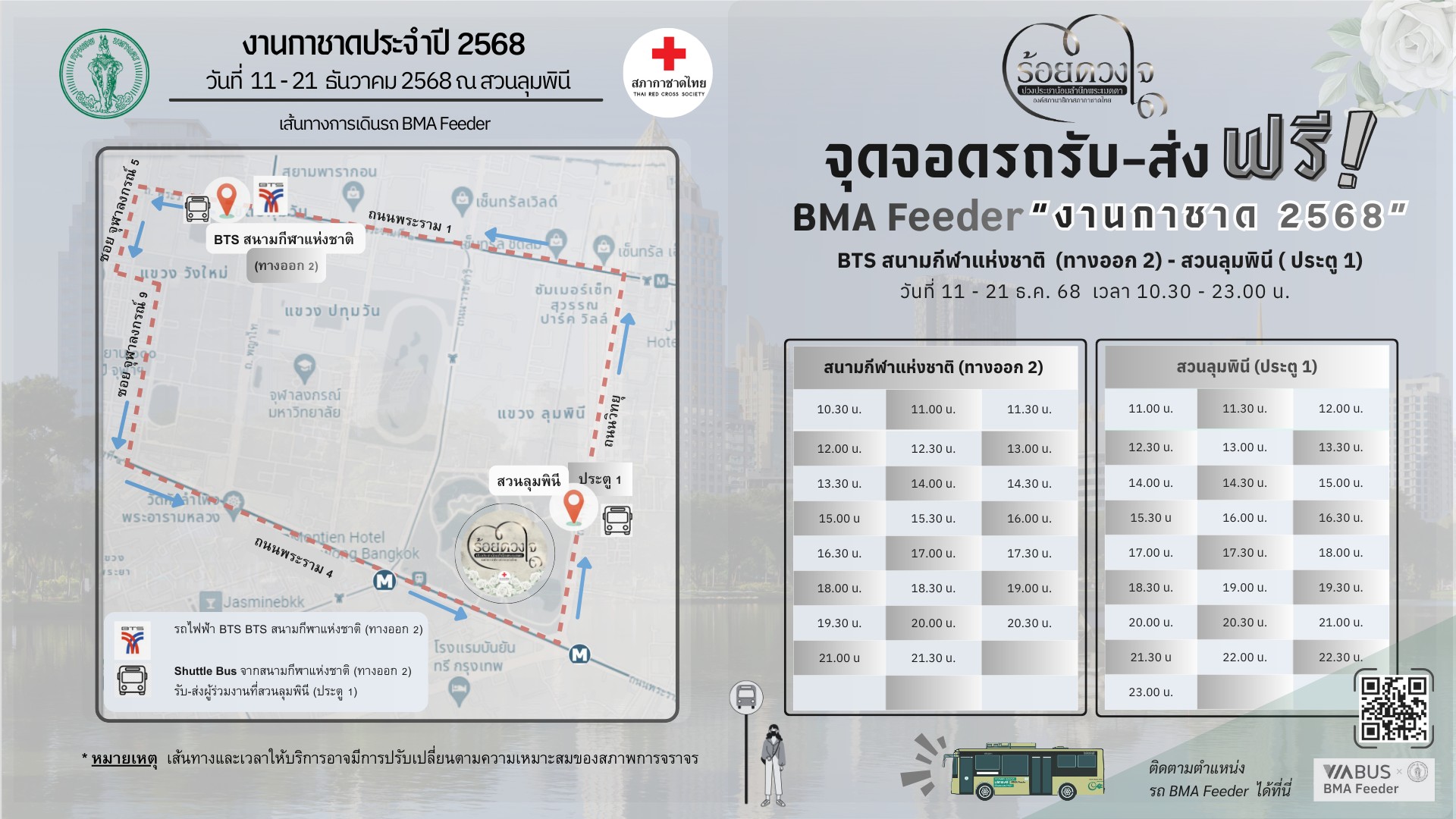 งานกาชาด 2568 จอดรถที่ไหนดี