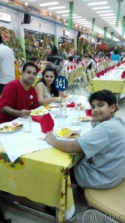 Indian Buffet Lunch at reserved table at Safari World