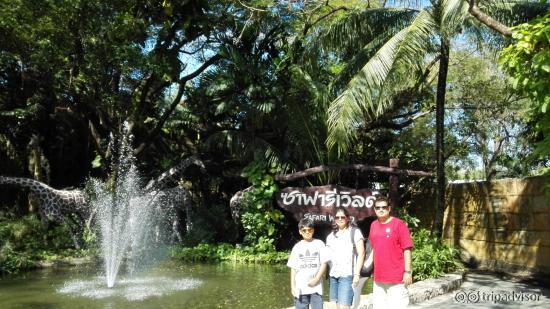 At the entrance gate of safari world...