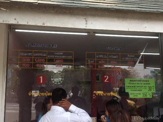Thai 580, foreigner 1200baht