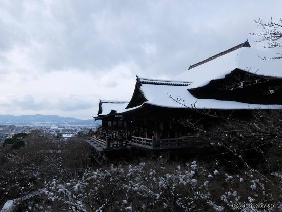 雪の清水寺。