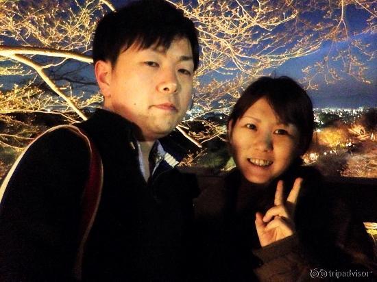 夫婦で記念写真