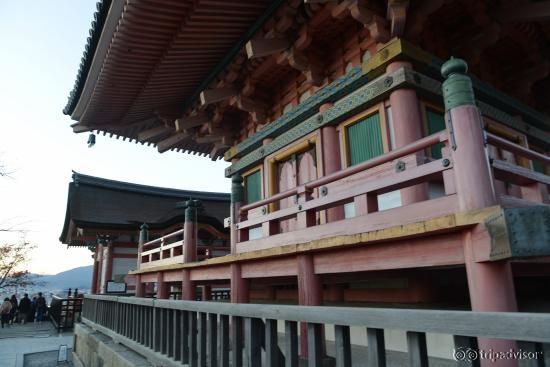 Typical wooden structure within the temple