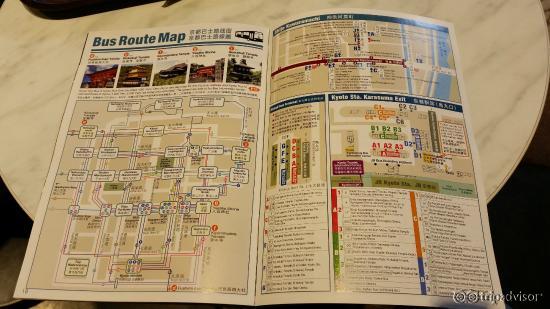 A bus route map is included