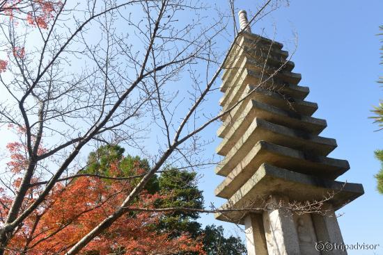 Stone statue near the pond