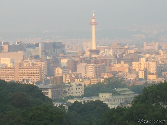 Breathtaking view of Kyoto town from the Temple Complex
