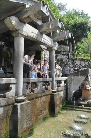 Mountain spring water at Kiyomizu
