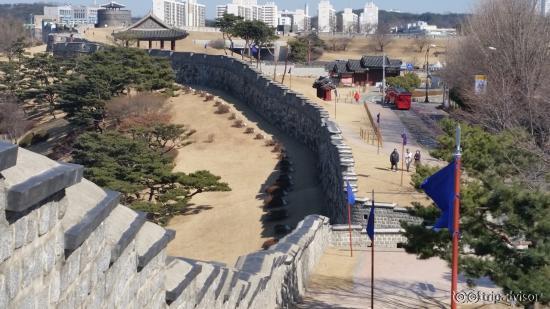 looking down the walls