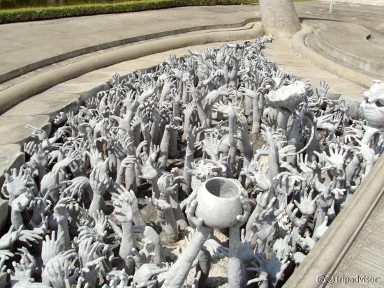 How do I interpret this?  Demons from hell reaching up to heaven?