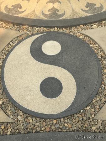 Interesting Taoist symbolism incorporated in the project by the artist. The Yin and the Yang are