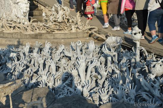 Human hands at entrance