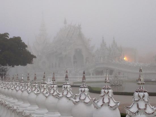 Wat Rong Khun before sunrise