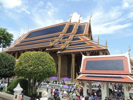 Stunning blue tiled roof. Replaced every 5 years. Removed tiles are powered and made into amulet