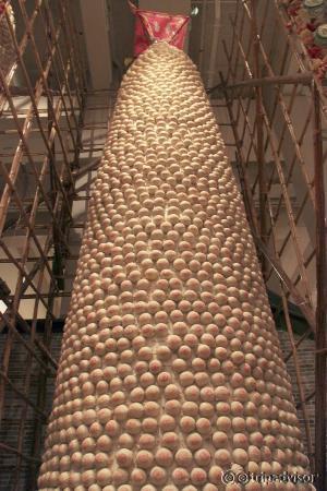 10-m-tall bun tower for Cheung Chau bun festival