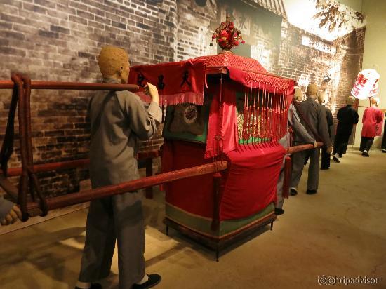 Exhibit of a traditional Chinese wedding
