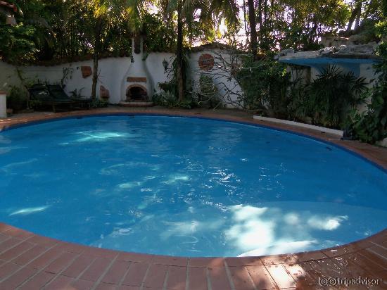 The pool with plenty of lounge chairs