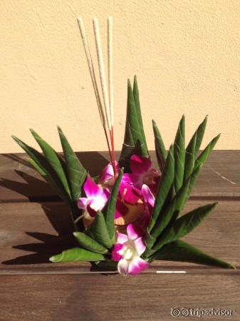 Krathong provided by the staff