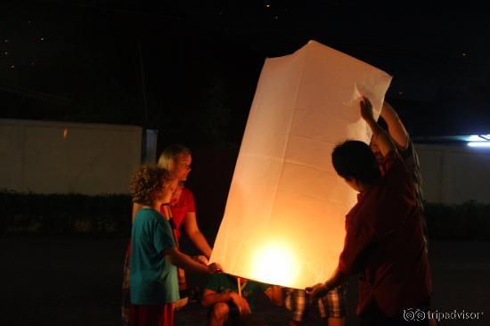 The staff provided and helped us light the lantern
