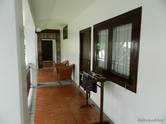 Our room with drying rack outside