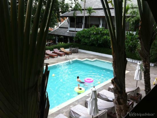 Few from our door to the kids in the pool.