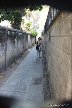 The lane-way to the Iron Bridge and the night market