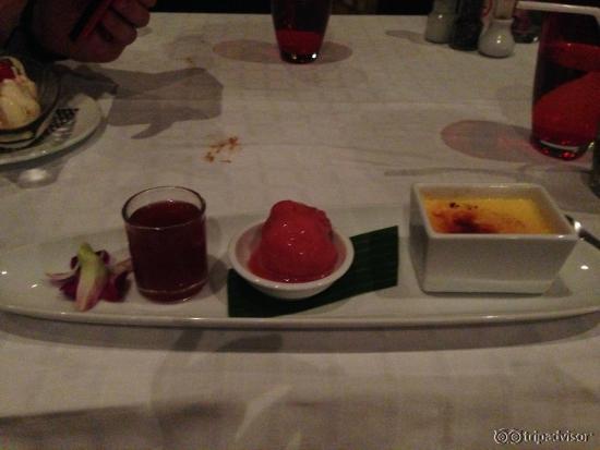 Trio of desserts