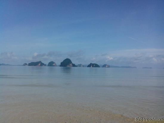 Private beach in front of the hotel