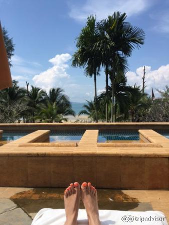 View from the upper pool area