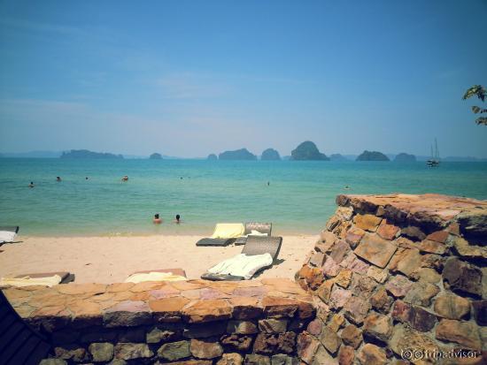 The small yet beautiful private beach