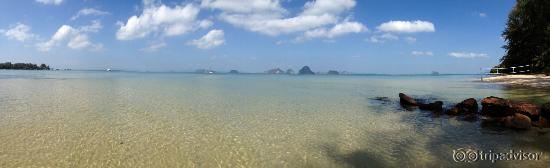 View from the beach of the hotel