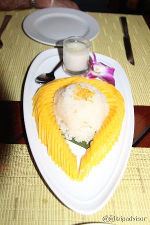 riz coco mangue... restaurant lotus de l'hotel