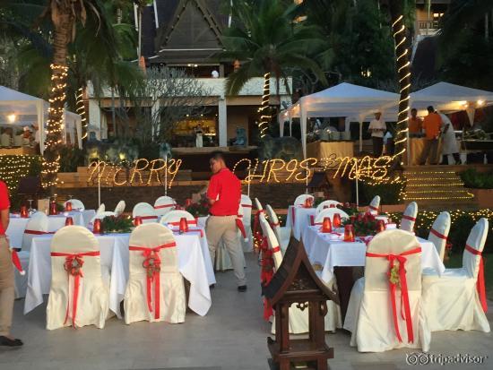 Setting up for Christmas Eve dinner