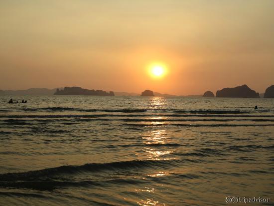 Sunset over the beach