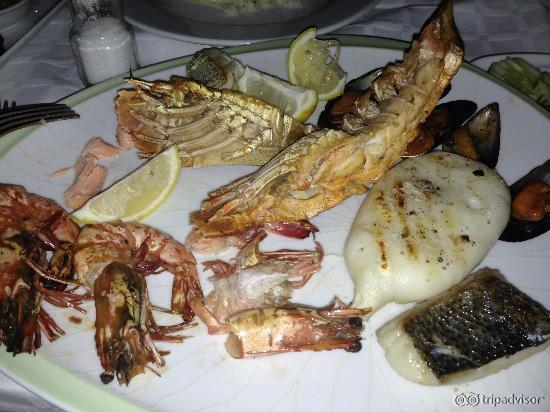 Seafood for the three course dinner