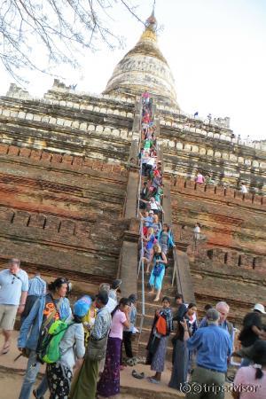 steep, narrow stairs