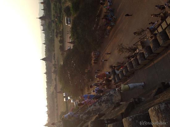 Tourist Climbing Shwesandaw Pagoda