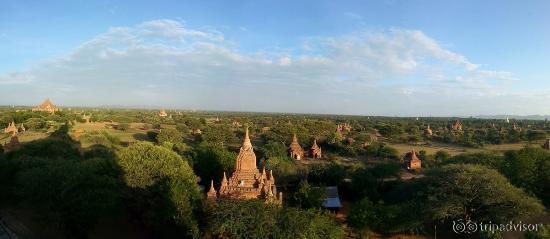 View from Shwesandaw Pagoda near sunset.
