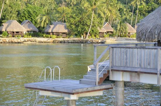 outside deck with outside shower.