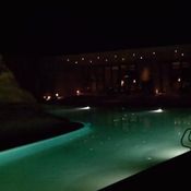 Outdoor pool at night