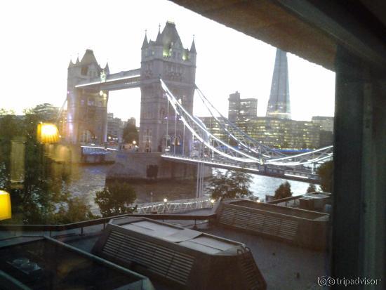 Tower Bridge as darkness starts to decend