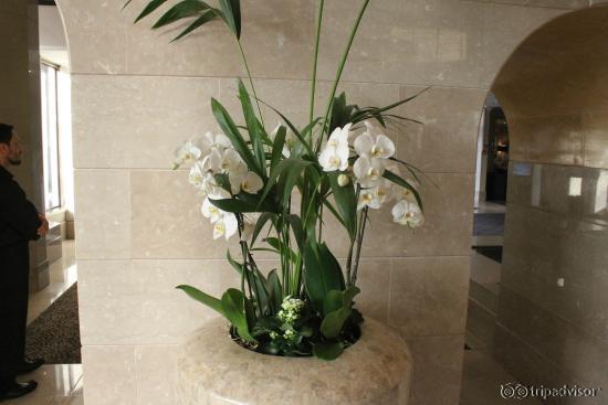 Flowers in the lobby