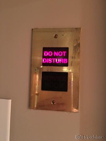 DND sign on room