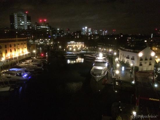 View from room to Canary Wharf in the distance