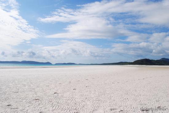 Pristine white sand