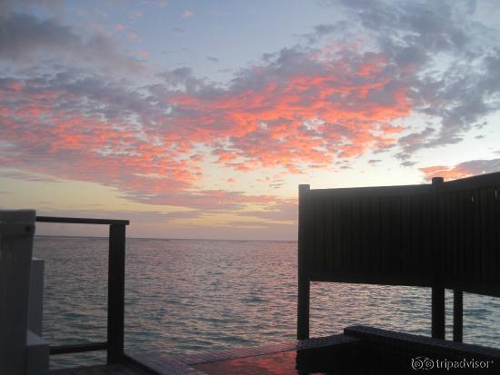 Sunset from water villa