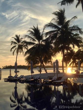Sunset at the main pool