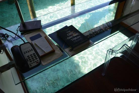 Desk in the King Water Villa