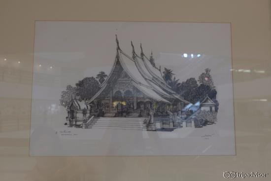 watercolor painting of scenes from places in ASEAN countries