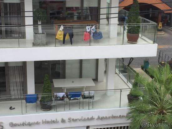 It could be better to ask guests not to put cloths outside of their rooms
