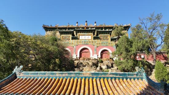 temple on top of the man-made hill
